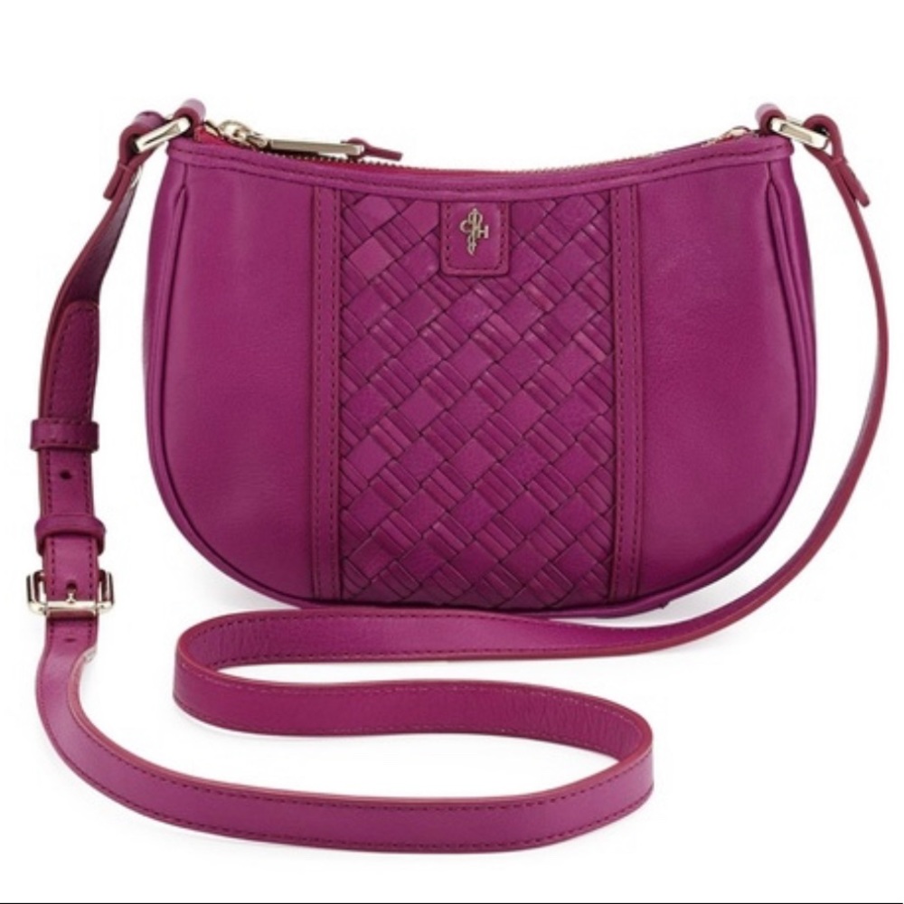 Cole Haan Simona Woven Leather Crossbody Purse